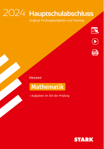 Original-Prüfungen und Training Hauptschulabschluss 2024 - Mathematik - Hessen