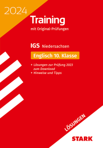 Lösungen zu Original-Prüfungen und Training - Abschluss IGS 2024 - Englisch 10. Klasse - Niedersachsen