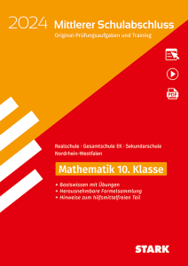 Original-Prüfungen und Training - Mittlerer Schulabschluss 2024 - Mathematik - Realschule/Gesamtschule EK/ Sekundarschule - NRW