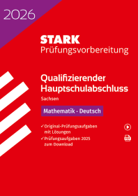 Mathematik, Deutsch - Qualifizierender Hauptschulabschluss 2026 Sachsen - Prüfungsvorbereitung