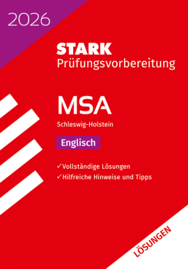Lösungen zu Englisch - MSA 2026 Schleswig-Holstein - Prüfungsvorbereitung/Stark-Verlag