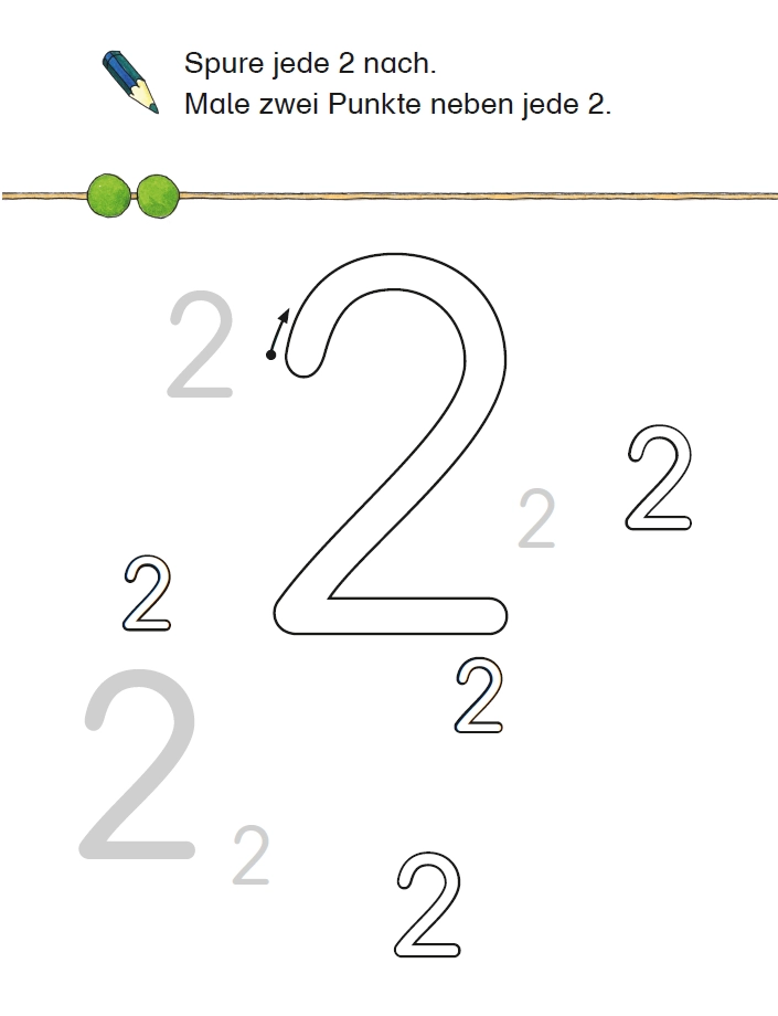 Nachspuren der Zahl 2
