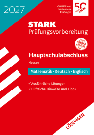 Lösungen zu Mathematik, Deutsch, Englisch - Hauptschulabschluss 2027 Hessen - Prüfungsvorbereitung