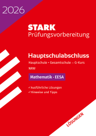 Lösungen zu Mathematik G-Kurs - Hauptschulabschluss (EESA) 2026 NRW - Prüfungsvorbereitung