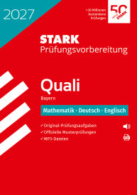 Mathematik, Deutsch, Englisch 9. Klasse - Quali Mittelschule 2027 Bayern - Prüfungsvorbereitung
