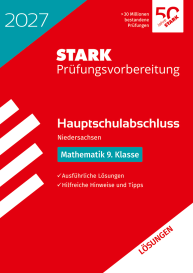Lösungen zu Mathematik 9. Klasse - Hauptschulabschluss 2027 Niedersachsen - Prüfungsvorbereitung