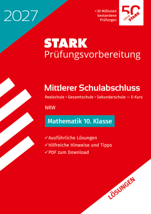 Lösungen zu Mathematik - Mittlerer Schulabschluss (MSA) 2027 NRW Realschule /Gesamtschule EK/Sekundarschule - Prüfungsvorbereitung