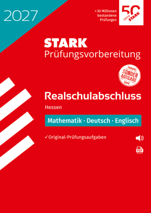 Mathematik, Deutsch, Englisch - Realschulabschluss 2027 Hessen - Prüfungsvorbereitung