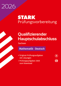 Mathematik, Deutsch - Qualifizierender Hauptschulabschluss 2026 Sachsen - Prüfungsvorbereitung