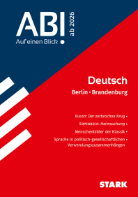 Deutsch - Abi - Auf einen Blick! 2026 Berlin/Brandenburg