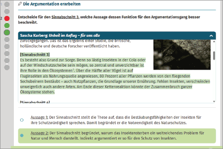 Umgang mit längeren Texten