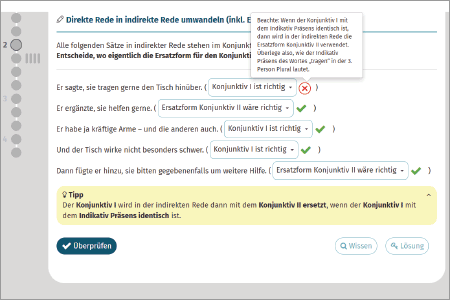 Tipps und direktes Feedback