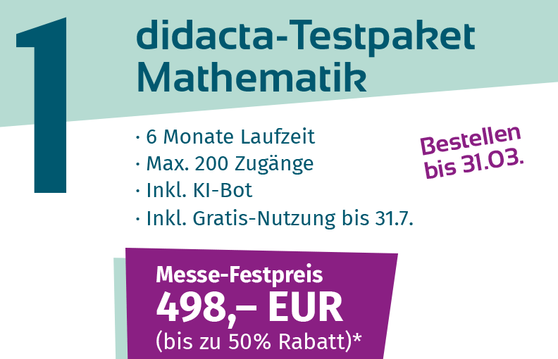 Messe-Angebot 1 für das STARK Lernstudio: didacta-Testpaket Mathematik