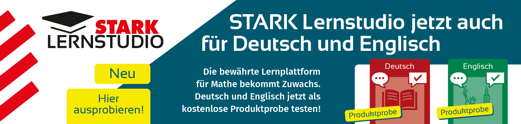 Banner STARK Lernstudio: Jetzt auch für Deutsch und Englisch